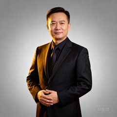 某大型制造企业行政副总裁李总的商务形象照，身着深色西装，气质沉稳专业。
